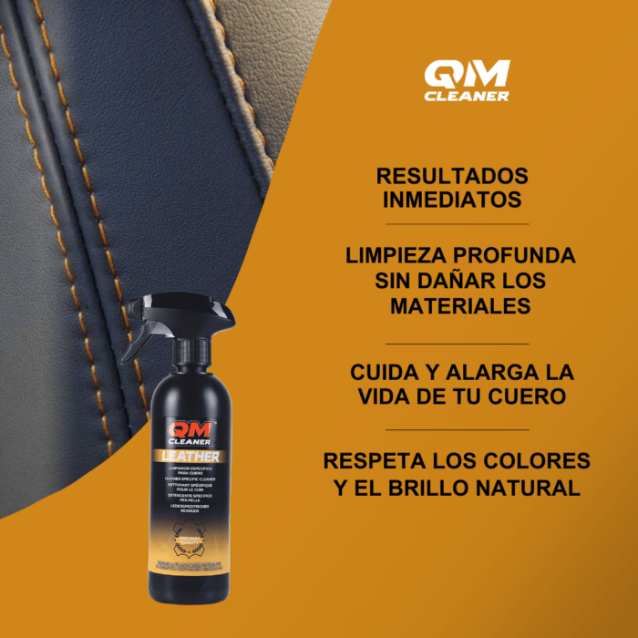 puntos fuertes de limpiador para piel y polipiel Leather