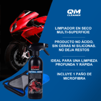 Puntos fuertes del limpiador multisuperficie para moto Total Bike