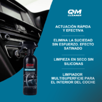 Puntos fuertes del limpiador de salpicaderos y plásticos interiores QM Interior