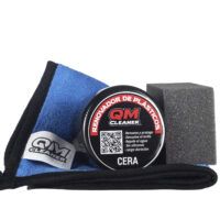 Kit renovador de plásticos con paño de microfibra y esponja