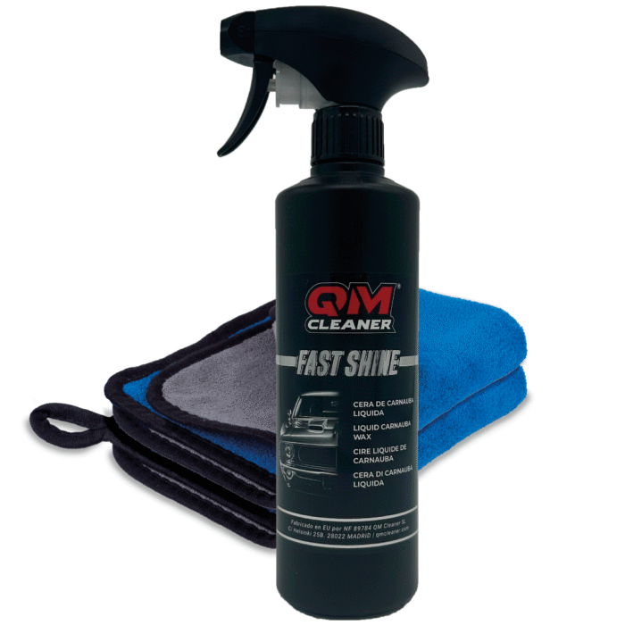 Fast Shine de 500ml con 2 paños, cera de carnauba líquida