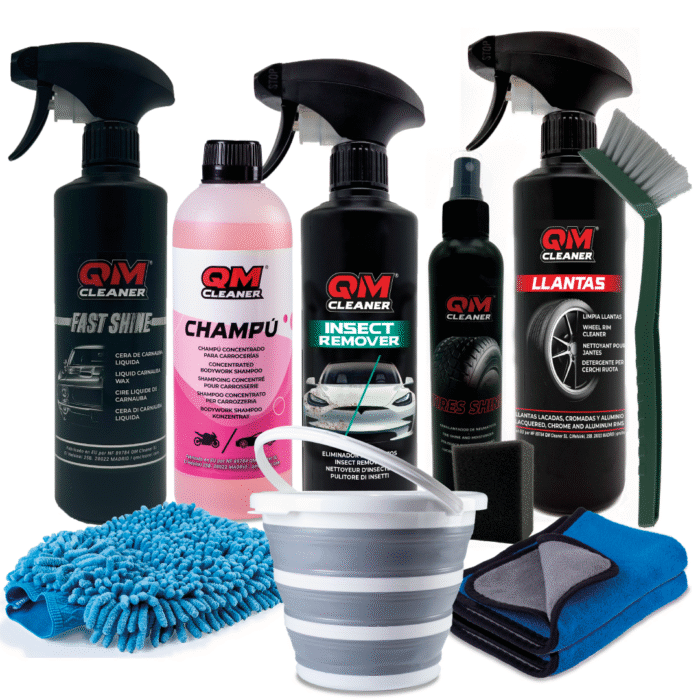Kit de limpieza completo específico para el exterior del coche