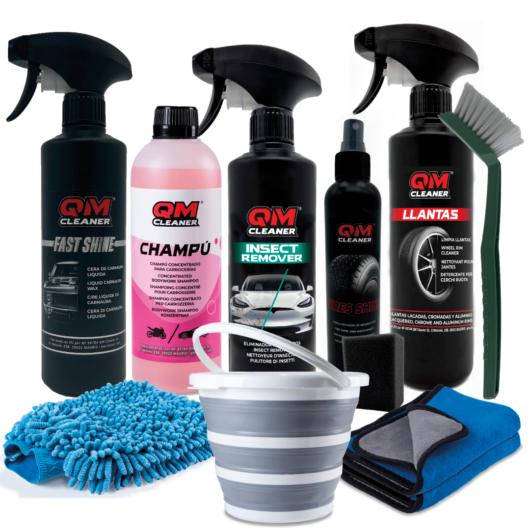 Kit de limpieza completo específico para el exterior del coche